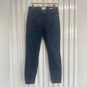 Frame Denim Dark Blue Straight Leg Jeans